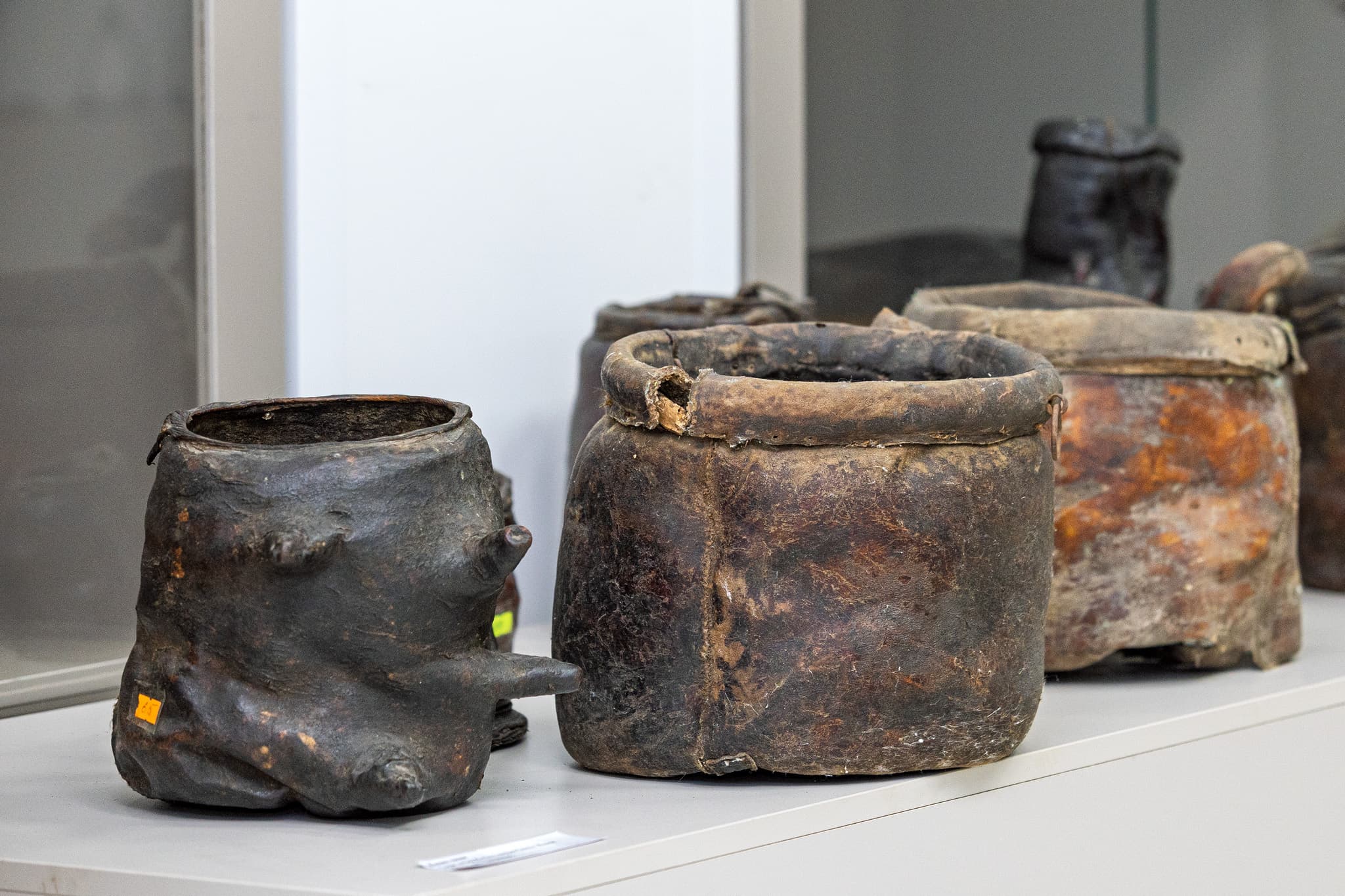 leather containers from the museum of Orgochor